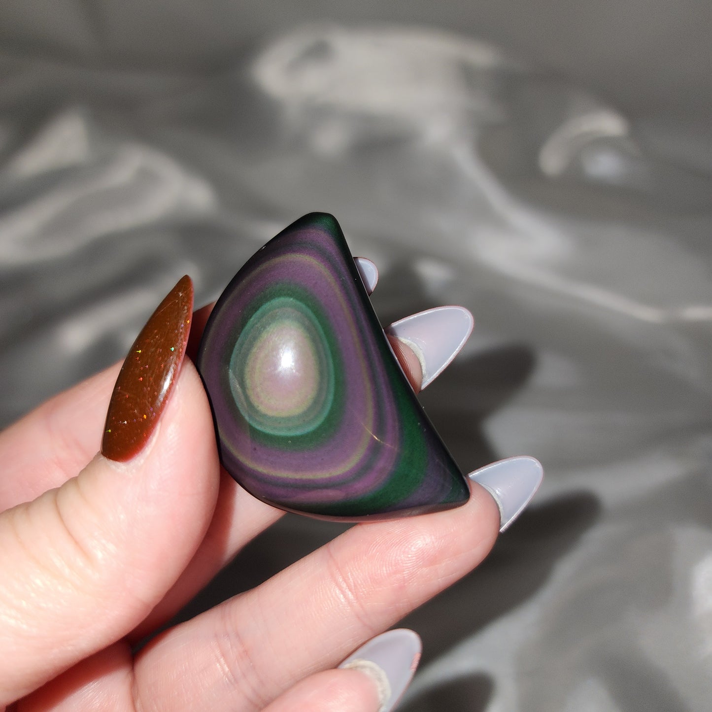 Rainbow Obsidian Moon Palms