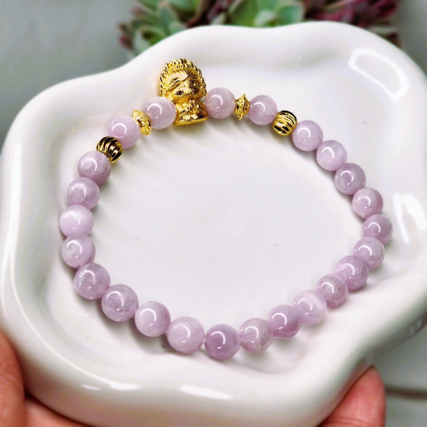 Prayer's to Guanyin Kuznite Bracelet