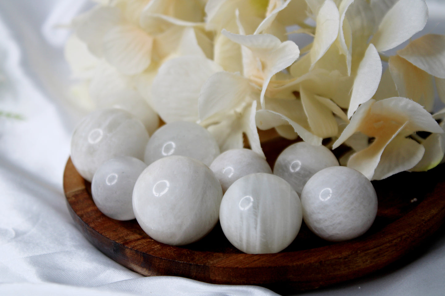 White Flash Moonstone Mini Sphere