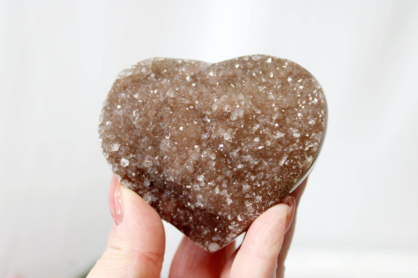 Rainbow Amethyst Druzy Heart - A60