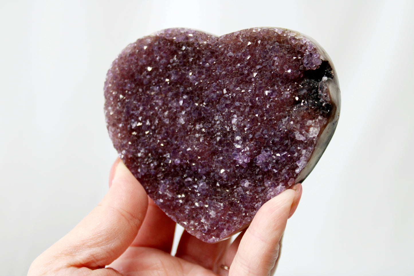 Purple Druzy Amethyst Heart - HUC