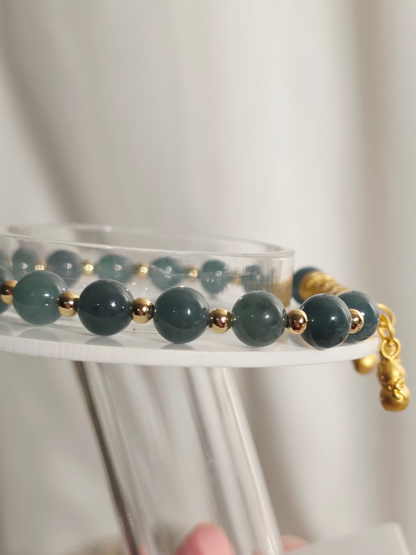 Lucky Hulu Blue Water Jade Bracelet