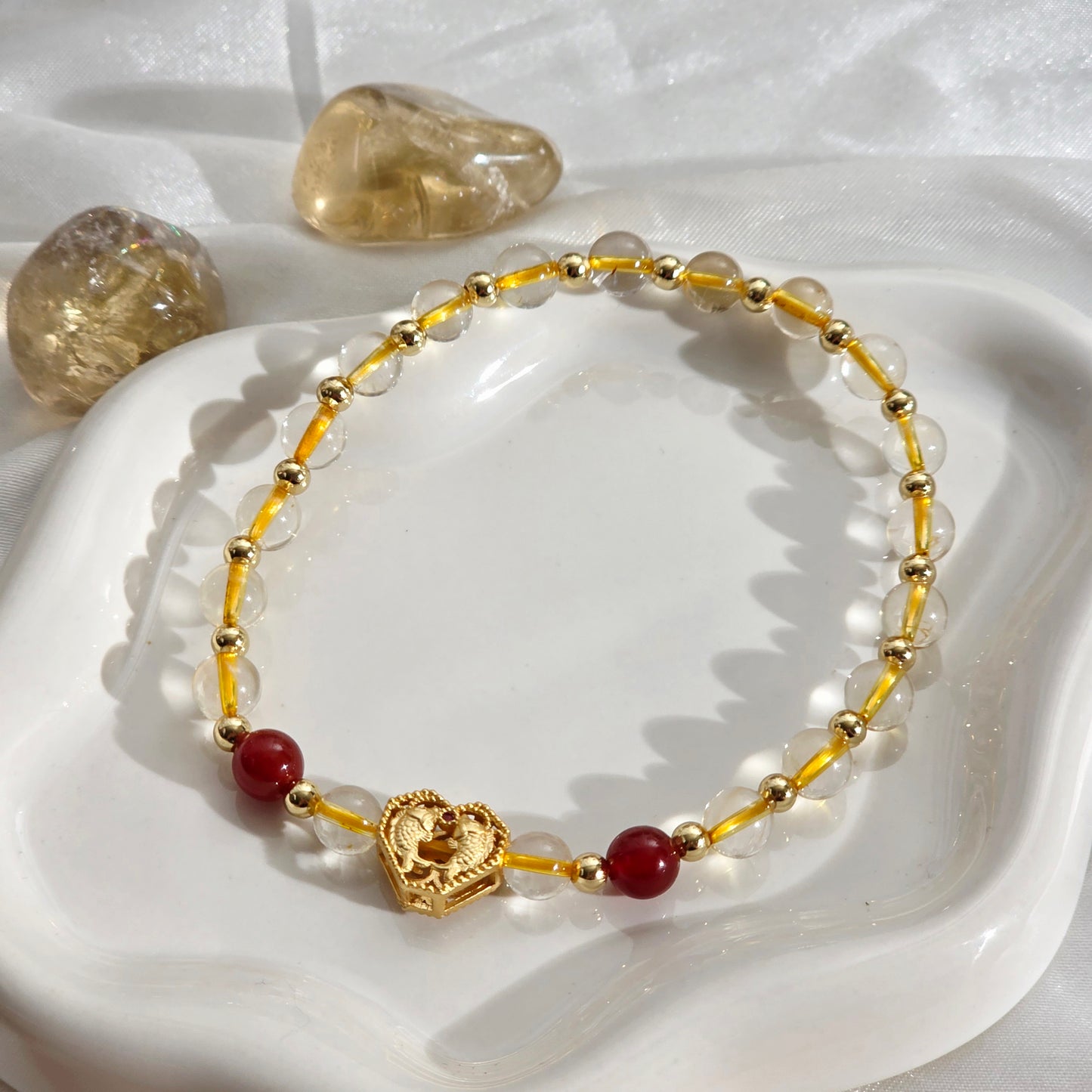 Citrine & Carnelian Lucky Fish