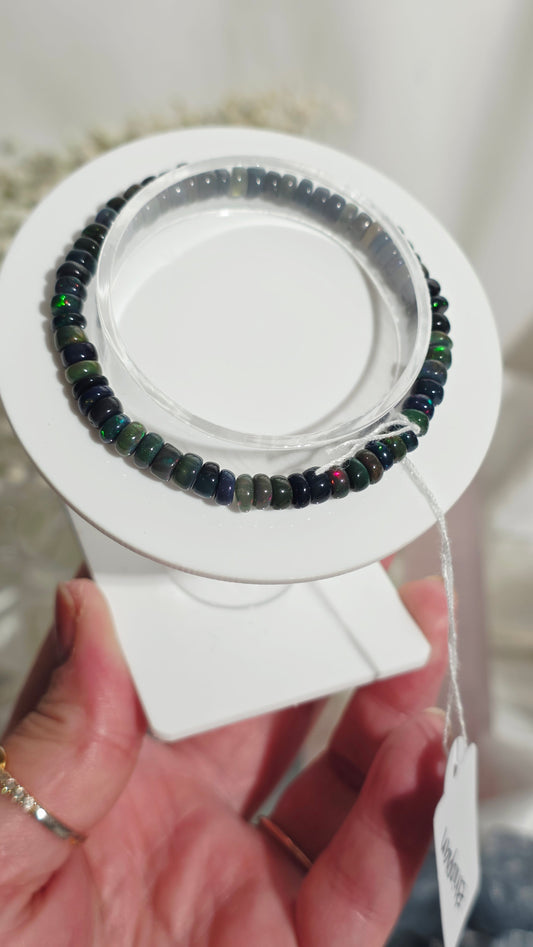 Ethiopian Black Opal Bracelet 5mm