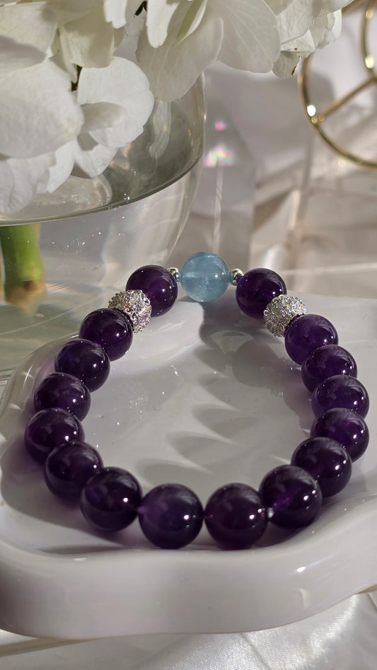Amethyst & Aquamarine Bracelet