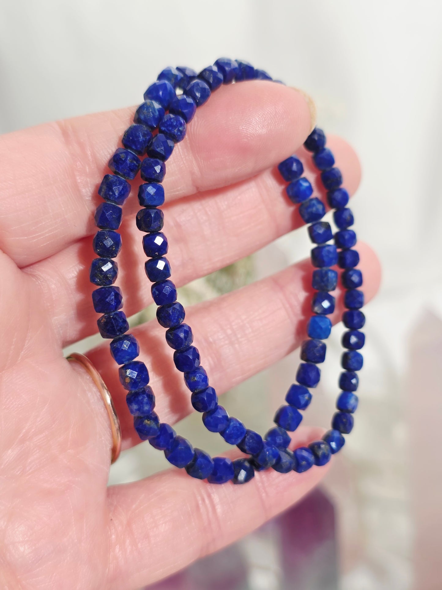 Lapis Lazuli 4mm Faceted Bracelet