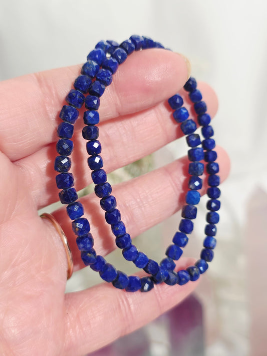 Lapis Lazuli 4mm Faceted Bracelet