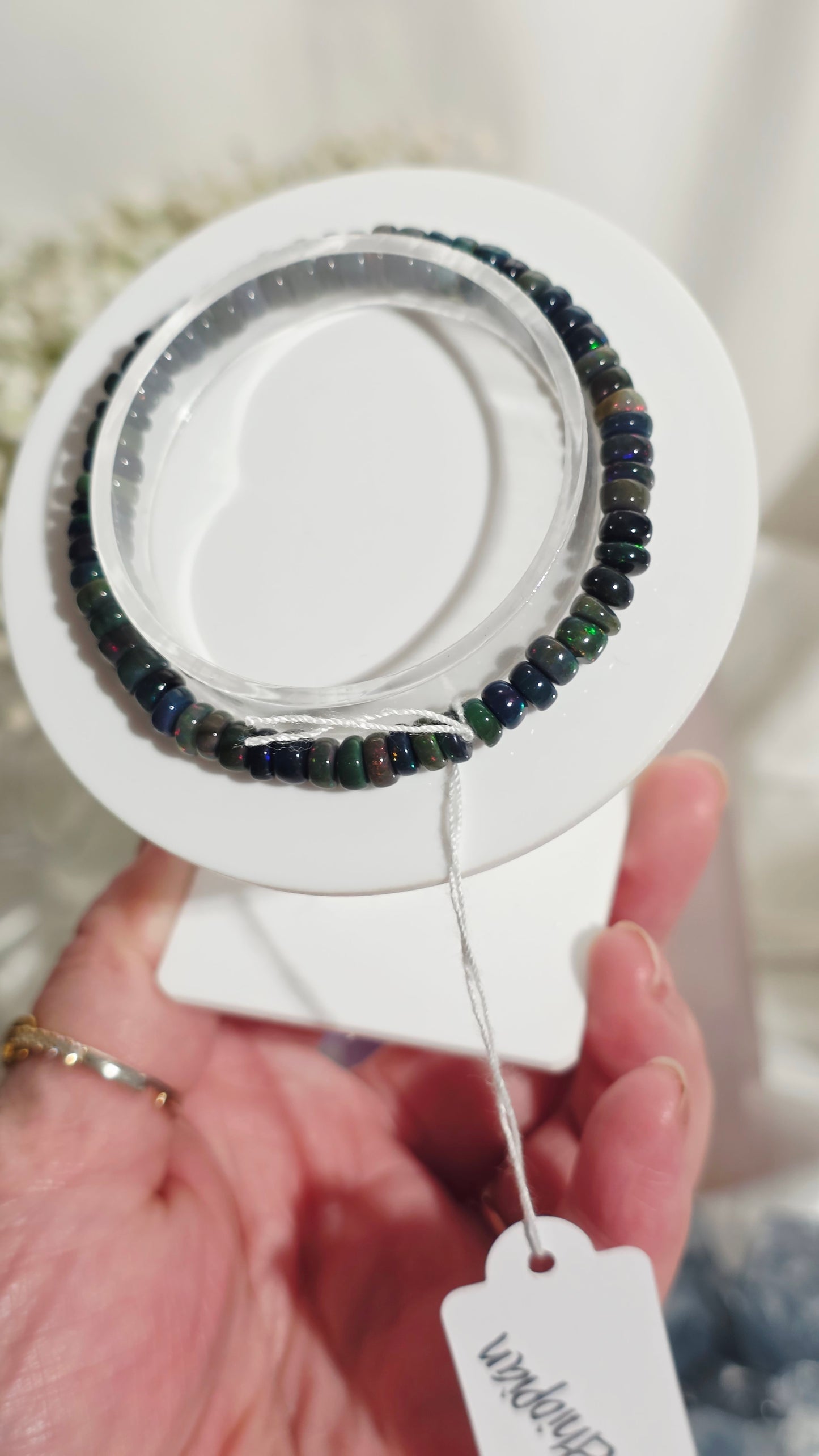 Ethiopian Black Opal Bracelet 5mm