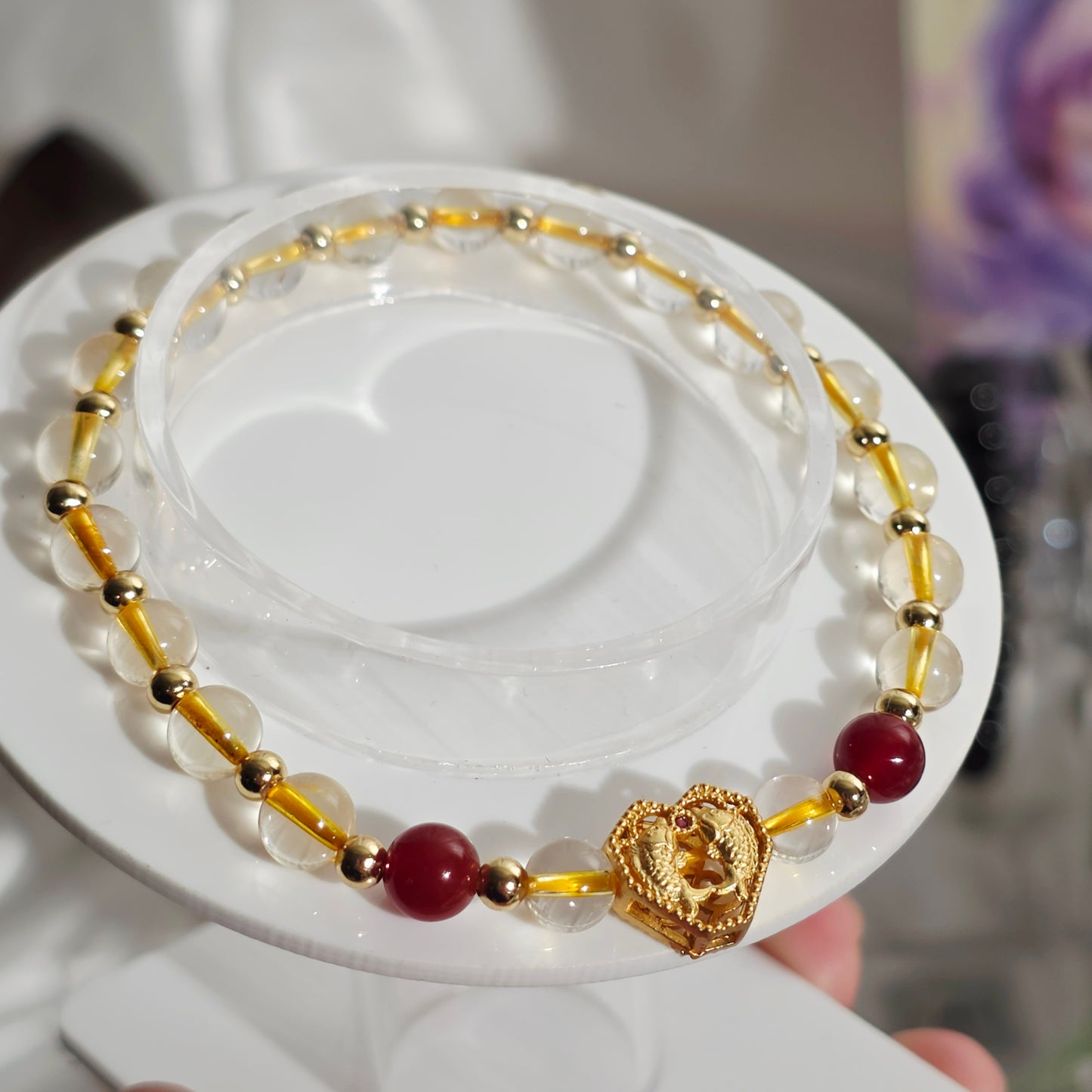 Citrine & Carnelian Lucky Fish